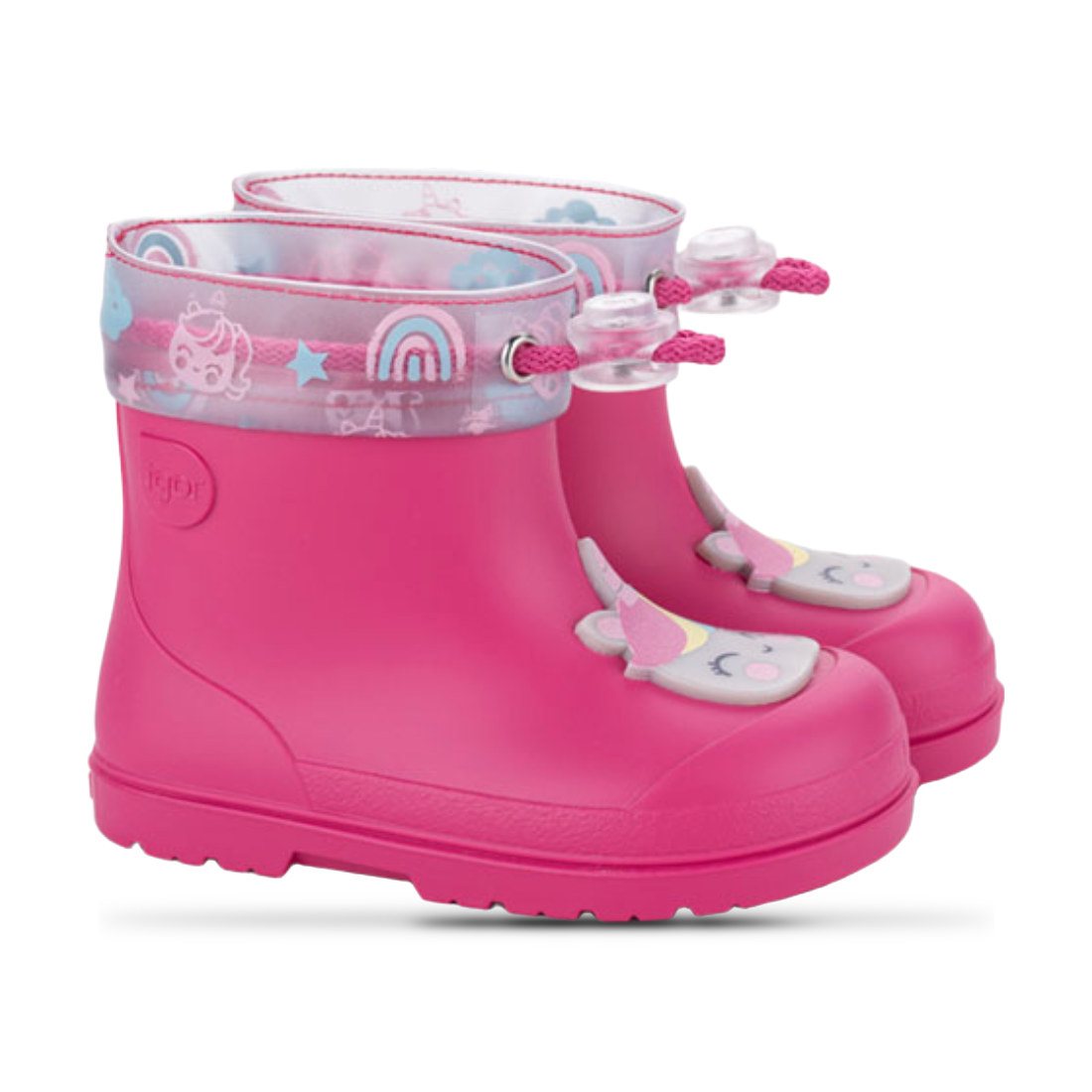 Botas de agua Igor de goma fuxia vista 2