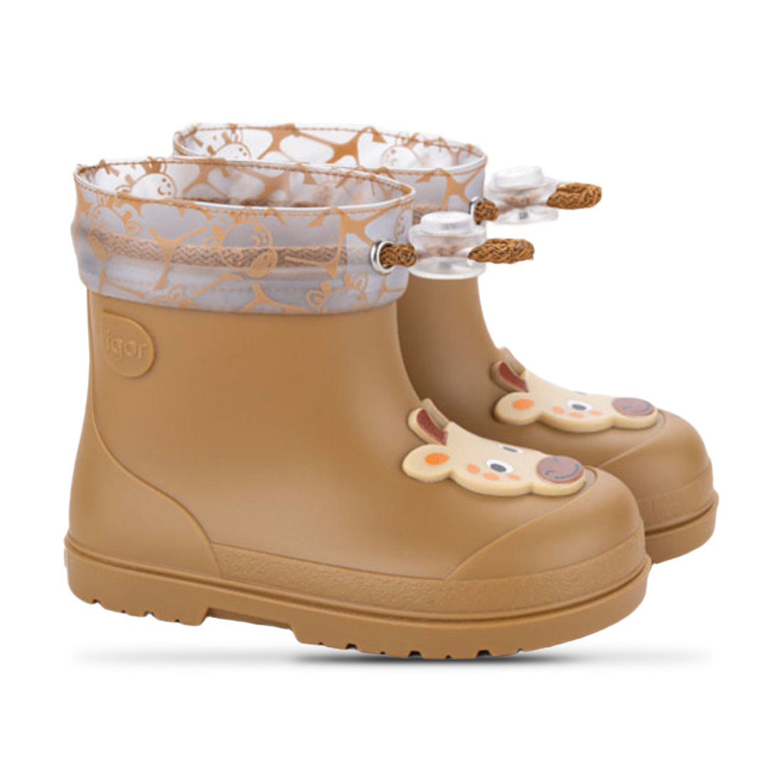 Botas de agua Igor jirafa mostaza vista 2