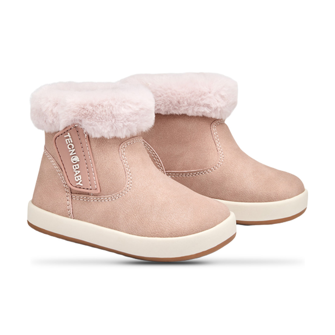 Bota de bebé Conguitos beige en color rosa