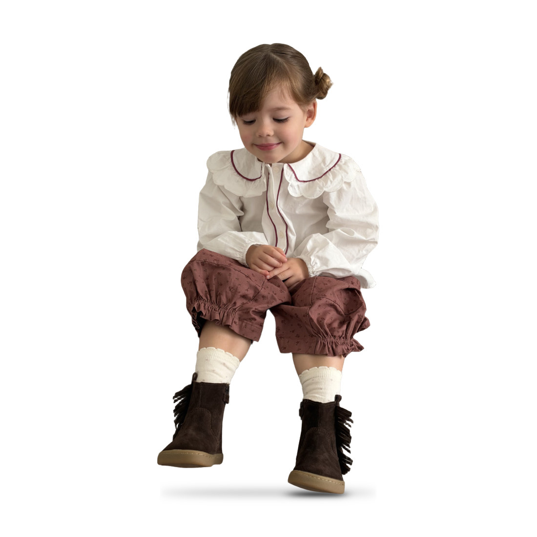 Botines de piel con flecos Gioseppo chocolate vista 5