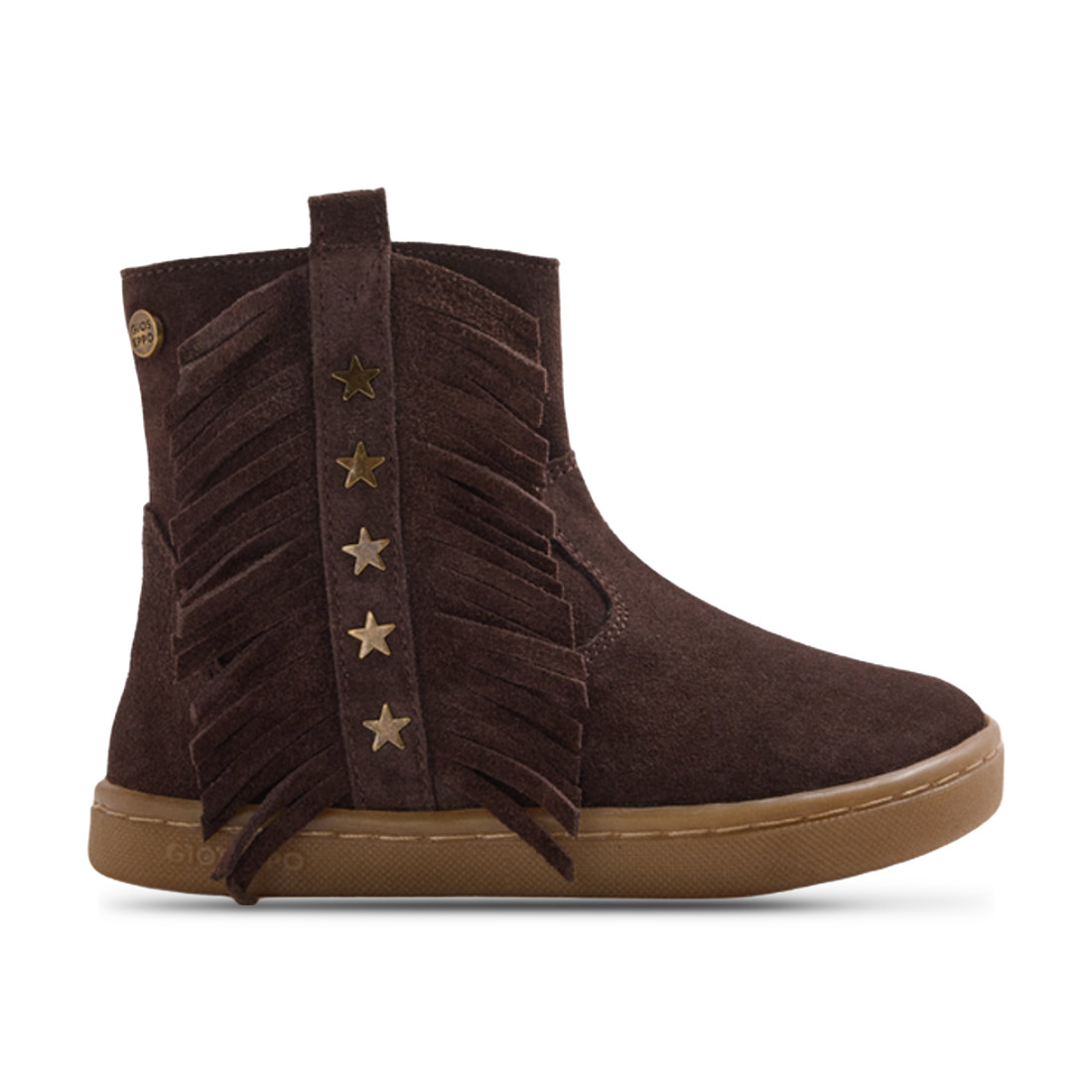 Botines de piel con flecos Gioseppo chocolate en color chocolate