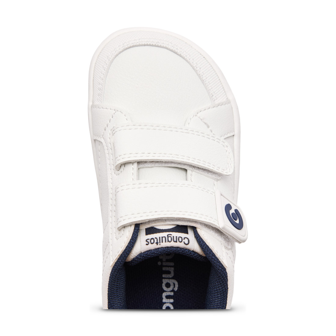 Deportivas Conguitos con velcro blanco y azul vista 3