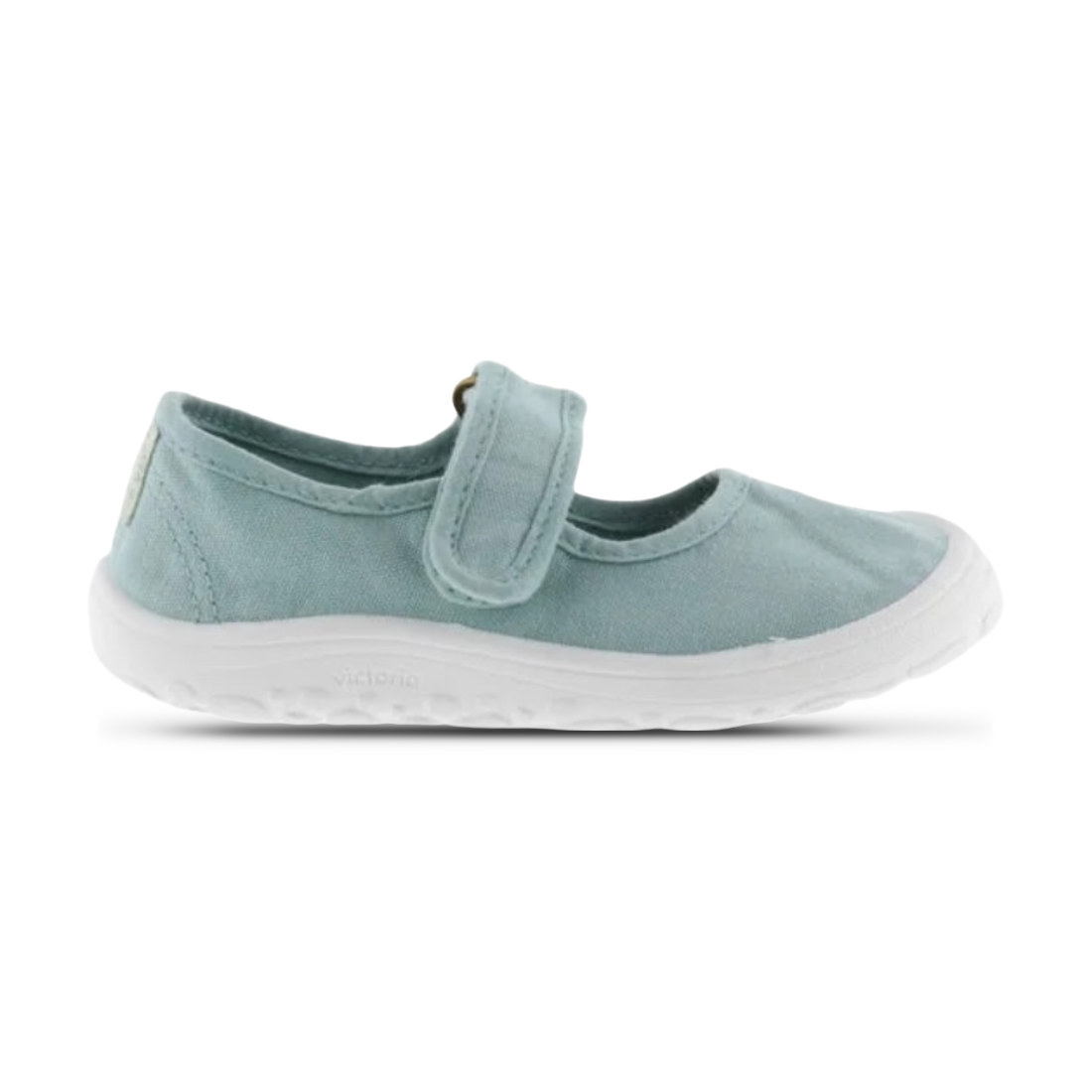 Merceditas Barefoot Lona velcro Victoria Manzana