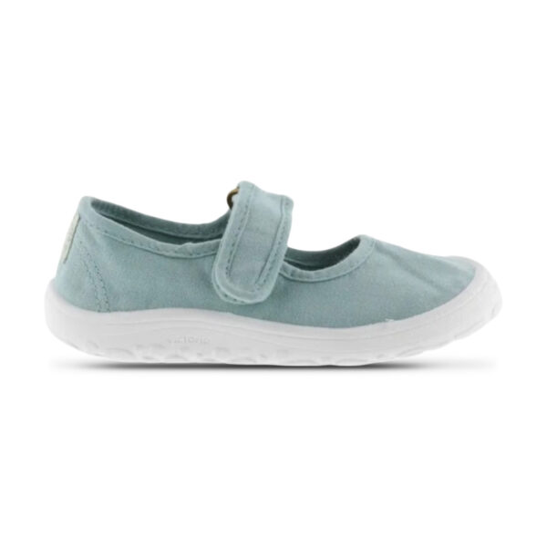 Merceditas Barefoot Lona velcro Victoria Manzana