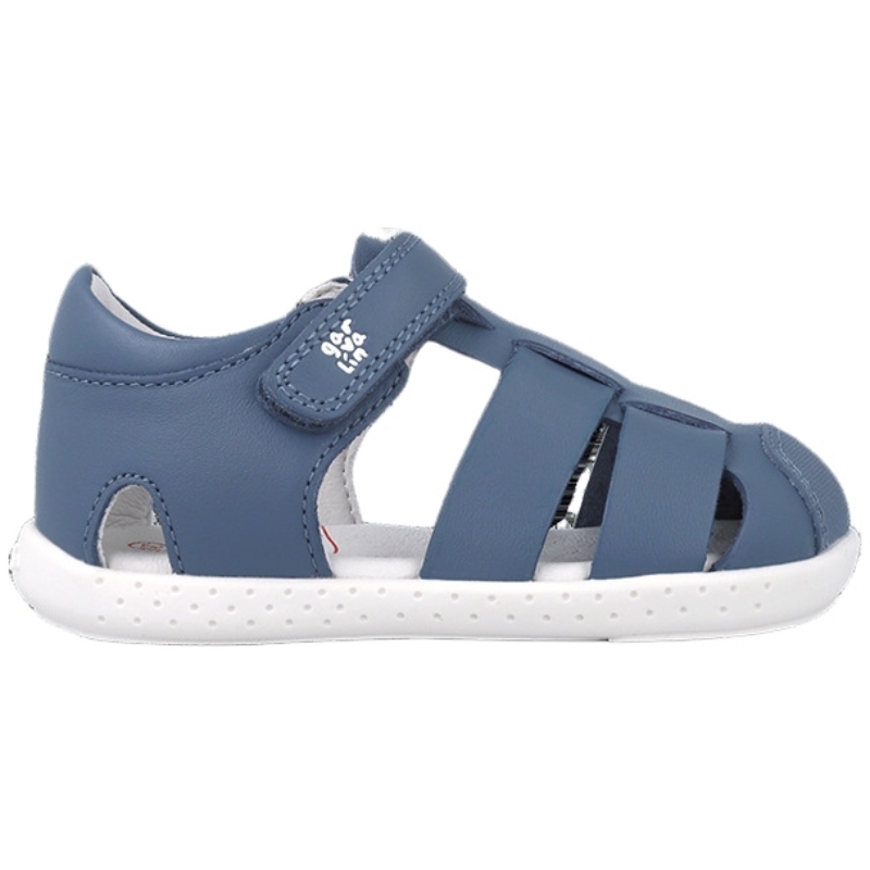 Sandalias Barefoot Cerrada Piel Biomecanics Marino