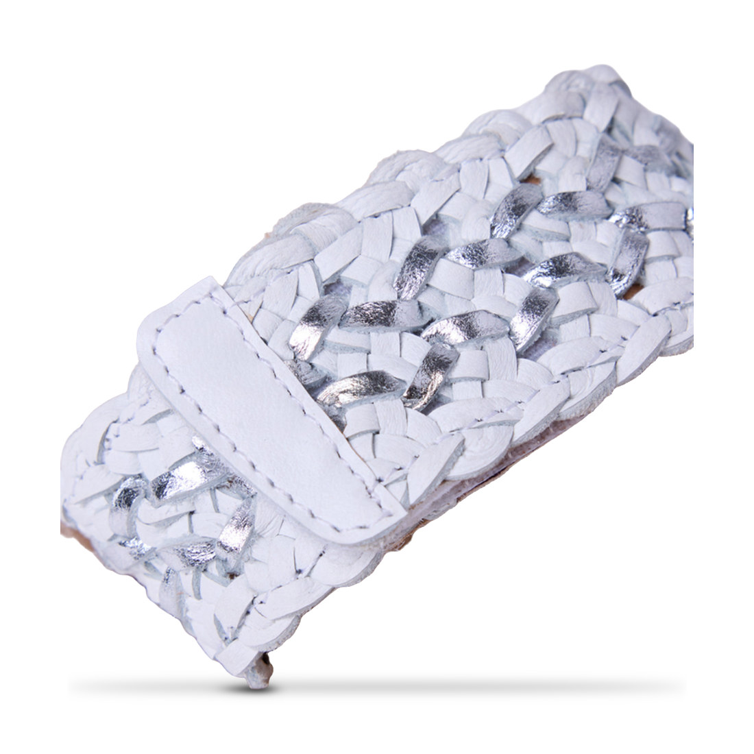 Sandalias Gioseppo blancas de piel con velcro para vista 4