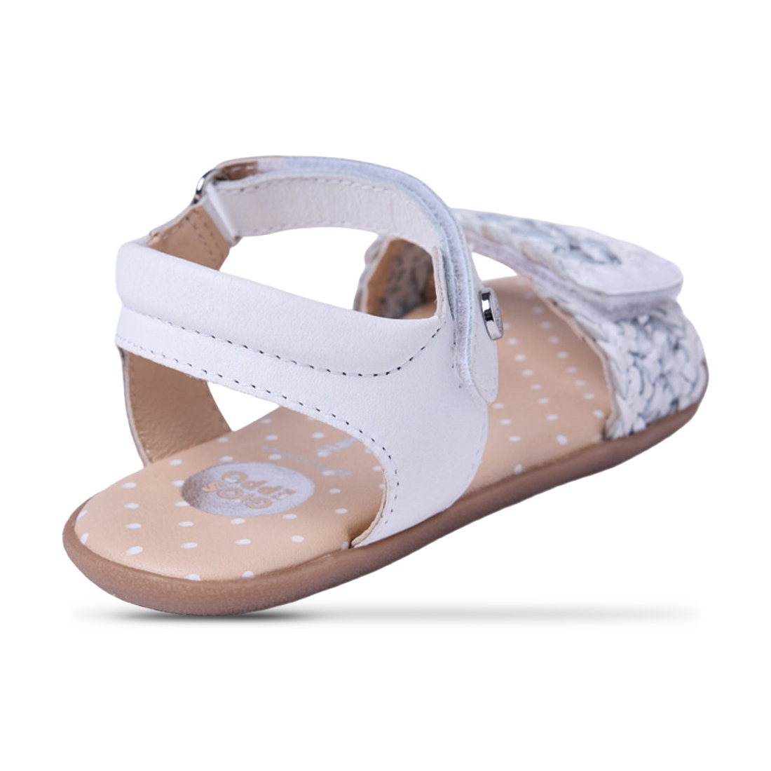 Sandalias Gioseppo blancas de piel con velcro para vista 5