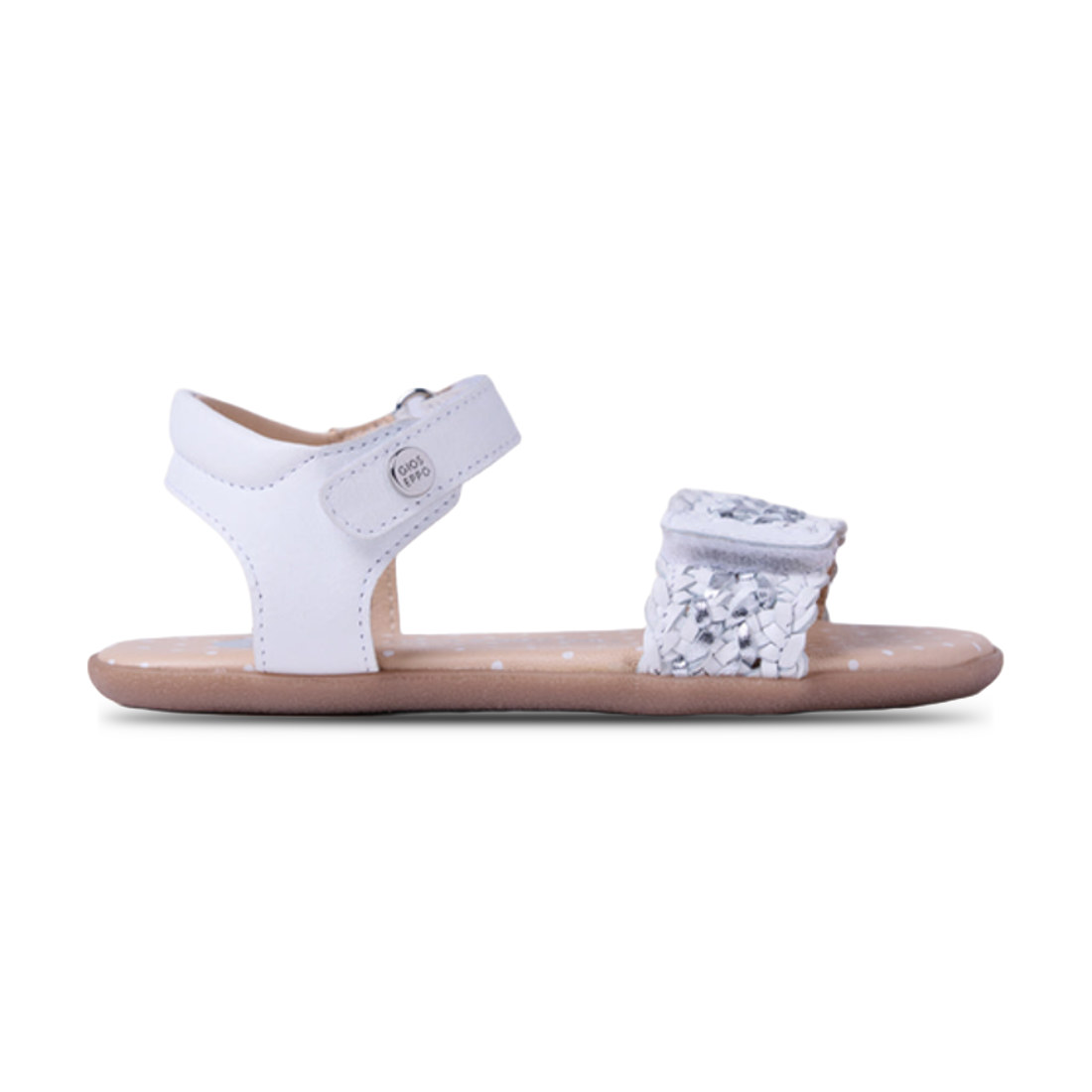 Sandalias Gioseppo blancas de piel con velcro para en color blanco